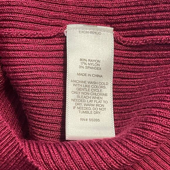 Express Women’s Knit Sleeveless Top Red Cutout Size Medium - Picture 7 of 7